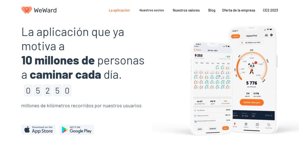 weward ganar dinero caminando
